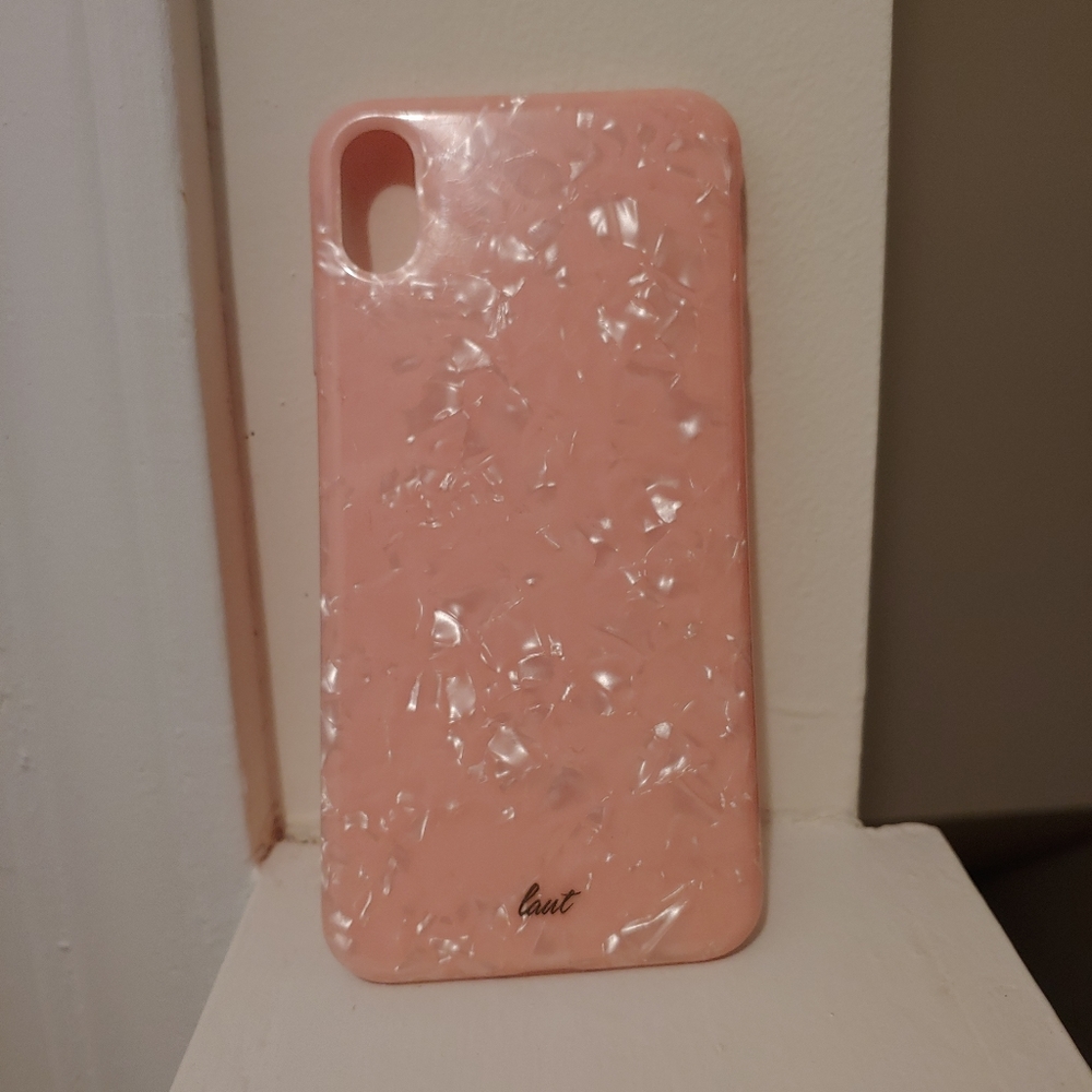 IPhone XS Max LAUT Mineral Huex Elements Marble Pattern Design Rose Pink Case